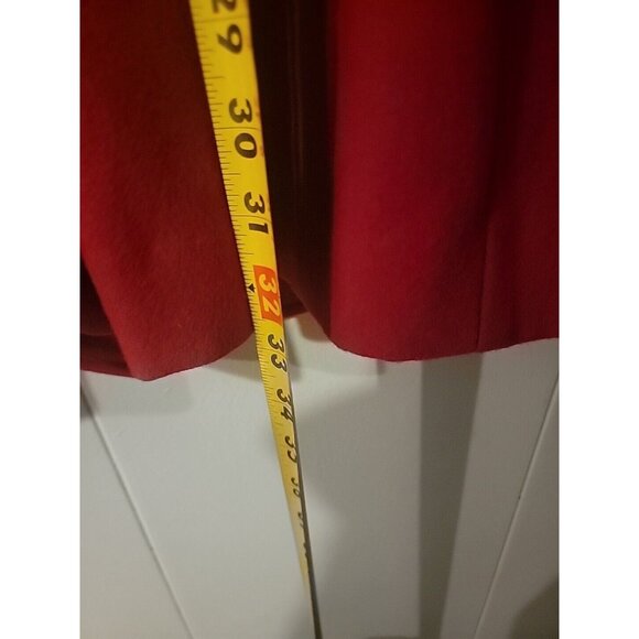 Vintage Guess Los Angeles Red Button Up Wool Blend Peacoat Size M - Picture 7 of 9